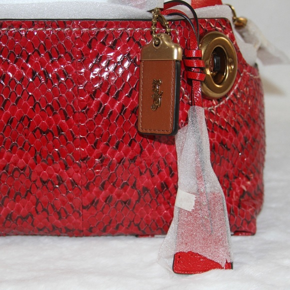 RARE COACH 1941 Collection Whipsnake Leather Outlaw 36 Satchel Purse Handbag NWT - Picture 10 of 10